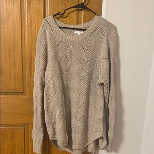 Cozy Tan Knit Sweater